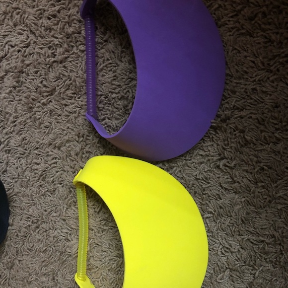 Accessories - Donated - Two Visors - 1 Yellow 1 Purple